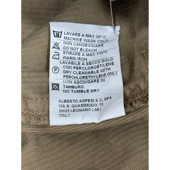 Aspesi ATA Khaki Chino Pants Mens Trousers Italian 54 / US 36 - Picture 7 of 8